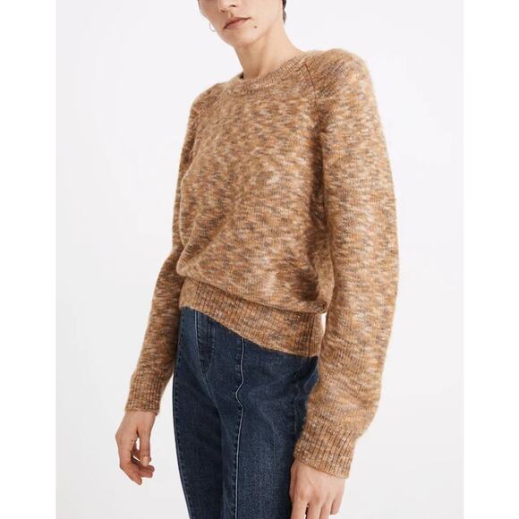 Madewell Women’s Space-Dye Pleat-Sleeve Pullover Sweater NWT - Picture 6 of 8